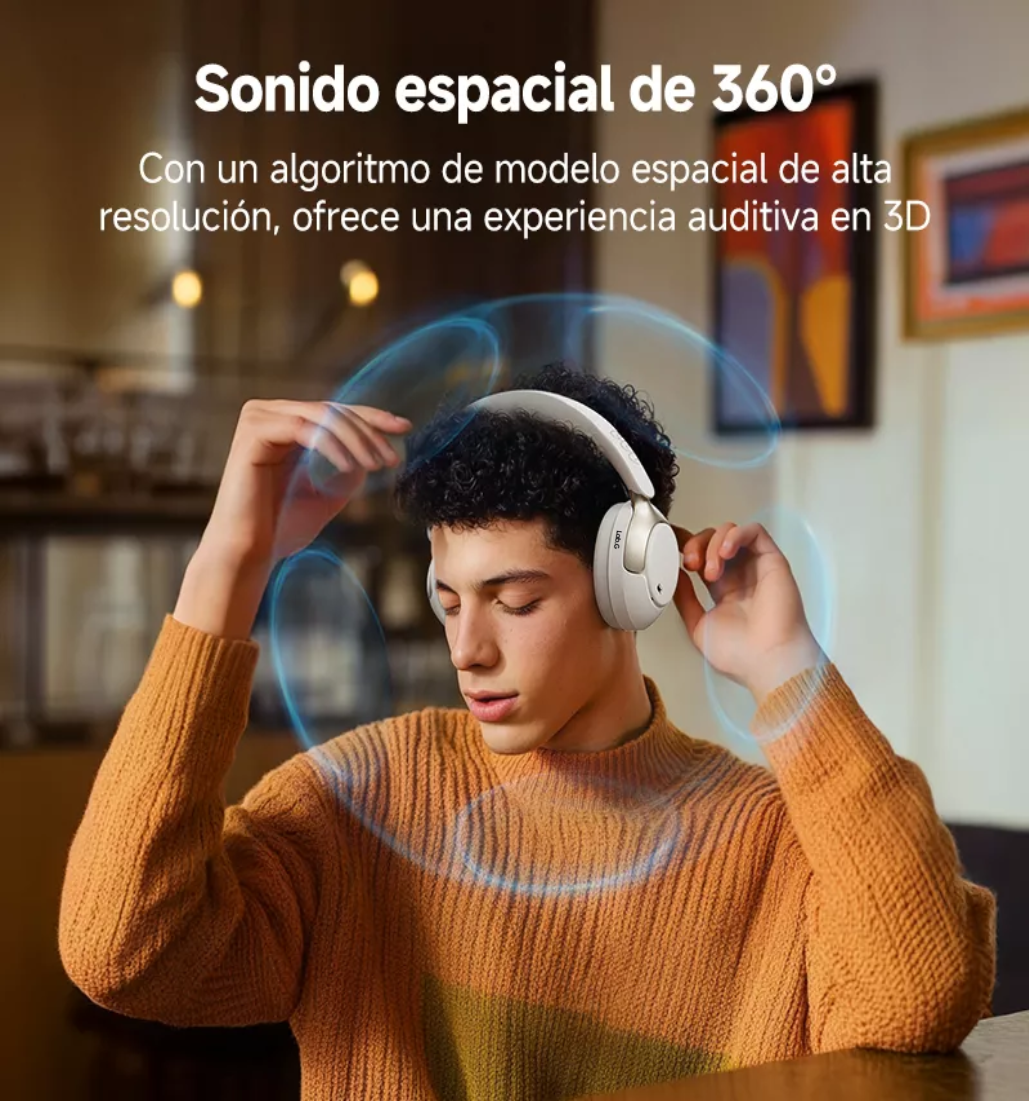 Foto 6 pulgar | Audífonos Inalámbricos Lab.g Qcy H3pro 50db Anc Gamer Diadema Lp Violeta
