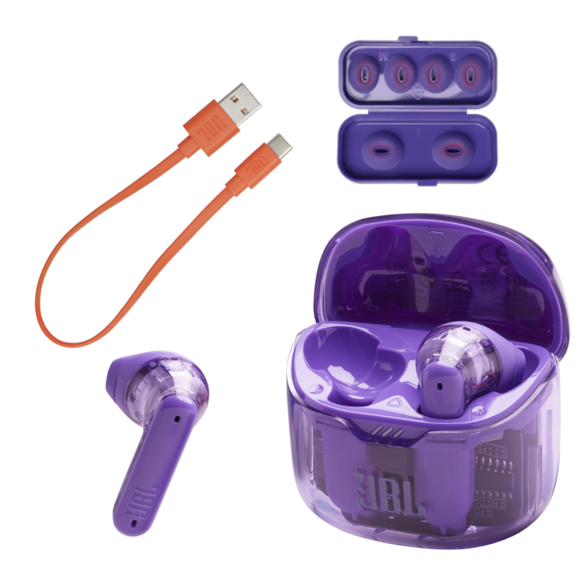 Foto 7 pulgar | Audifonos Jbl Tune Flex Ghost Edition 32 Horas Ipx4 Morado