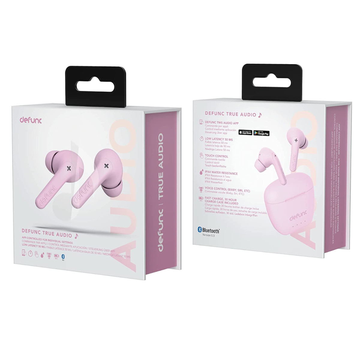 Foto 4 pulgar | Audífonos Defunc True Audio Bluetooth 30 Horas IPX4 Rosa