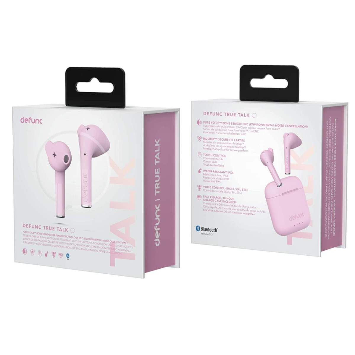 Foto 4 pulgar | Audifonos Defunc True Talk Bluetooth Ipx4 Enc Rosa
