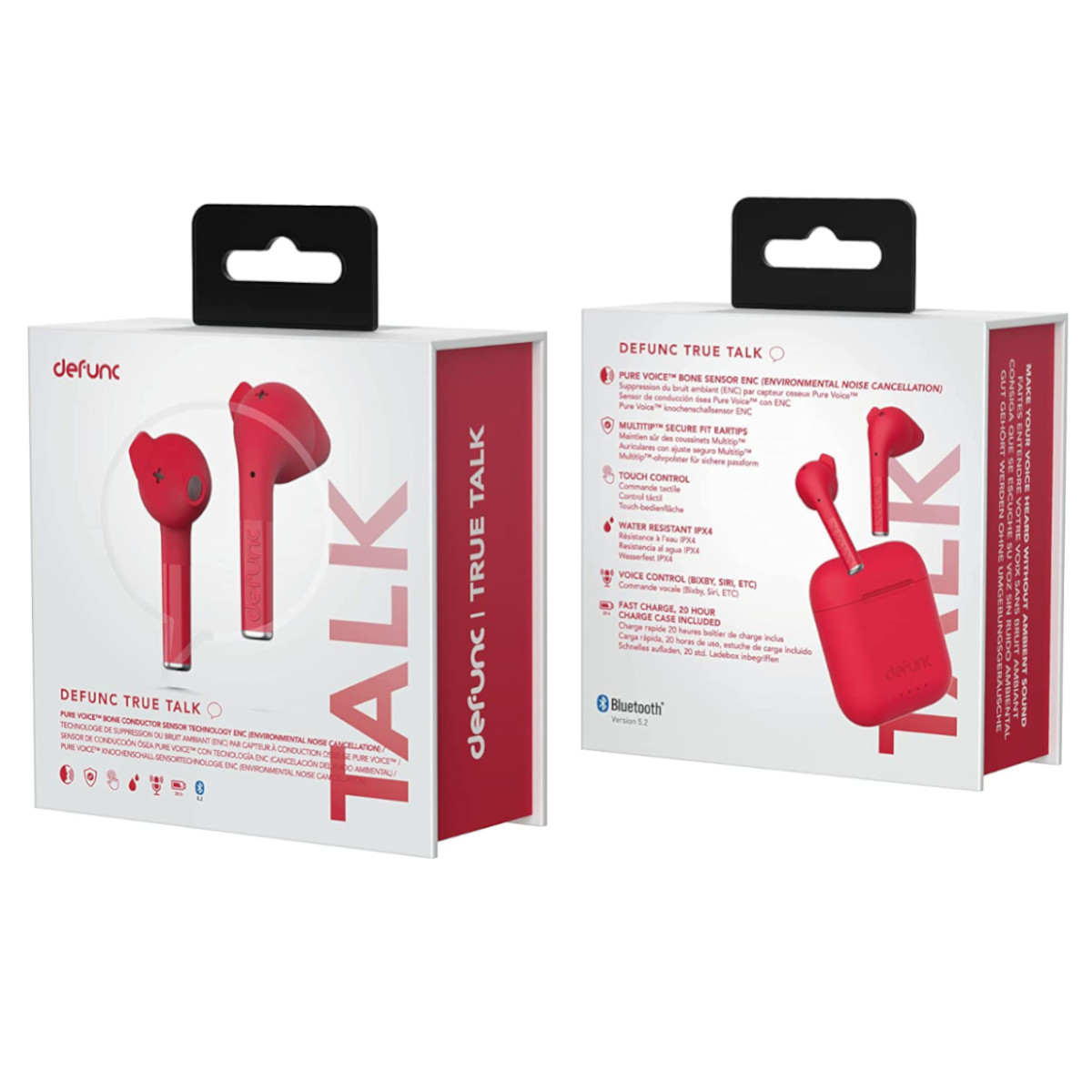 Foto 4 pulgar | Audifonos Defunc True Talk Bluetooth Ipx4 Enc Rojo