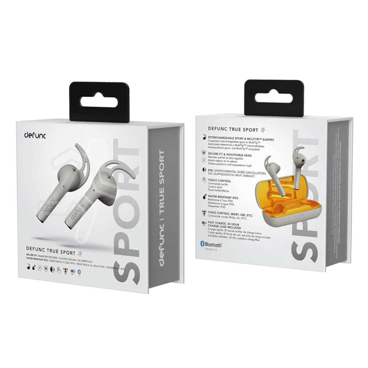 Foto 4 pulgar | Audifonos Defunc True Sport Bluetooth 30 Horas Ipx5 Plateado