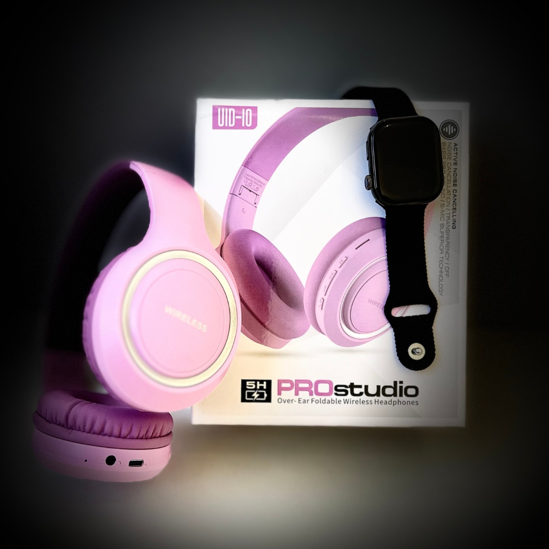 Foto 6 pulgar | Smart Watch Jw9 Negro con Audifonos Diadema Uid 10 Prostudio Purpura