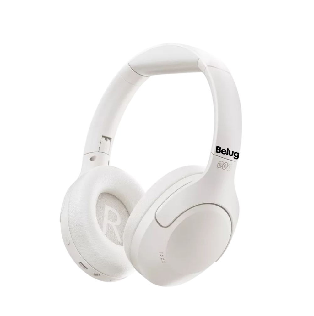 Audífonos Inalámbricos Belug  Anc Gamer Diadema Wh Blanco