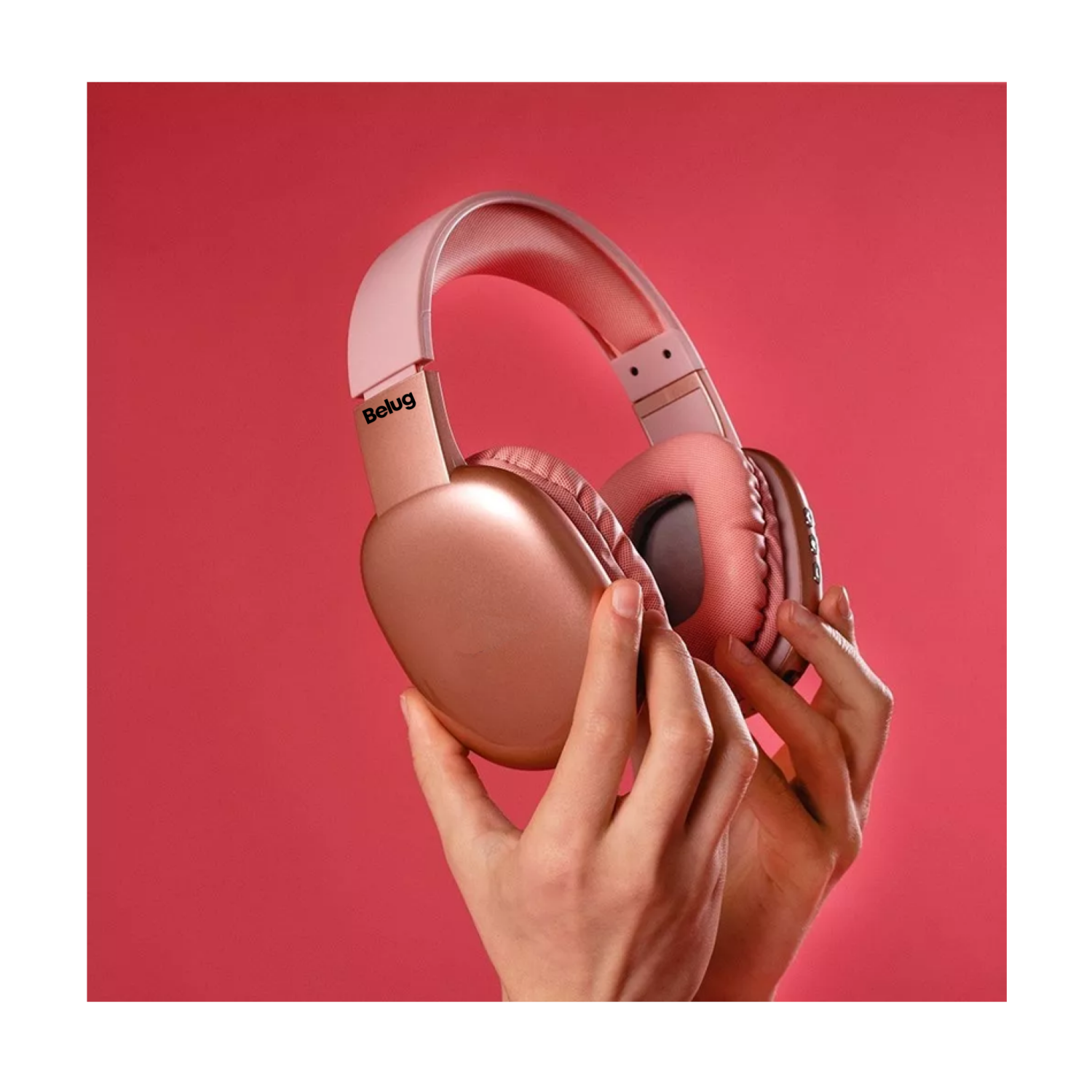 Foto 5 pulgar | Audífonos Inalámbricos Over Ear Aurum Stf, Belug  Color Rosa