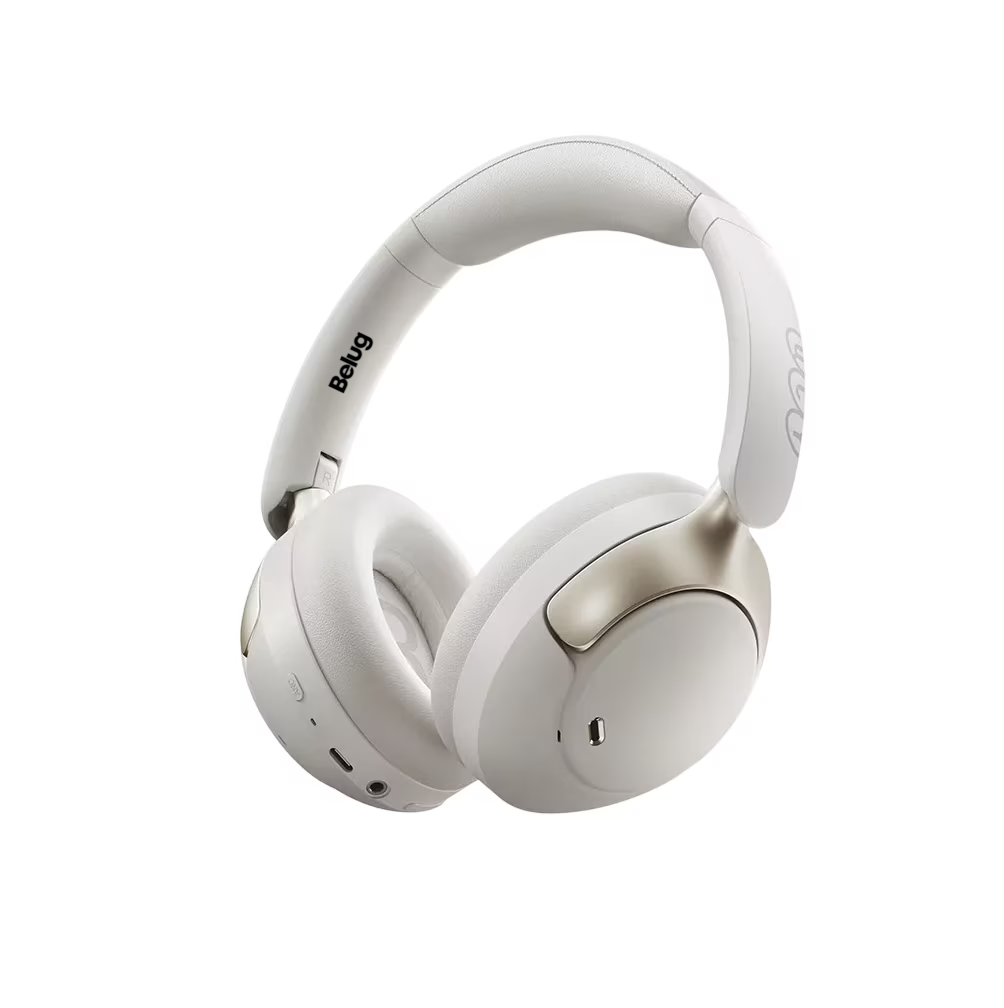Audífonos Inalámbricos Belug Pro 50db Anc Gamer Diadema Wh Blanco