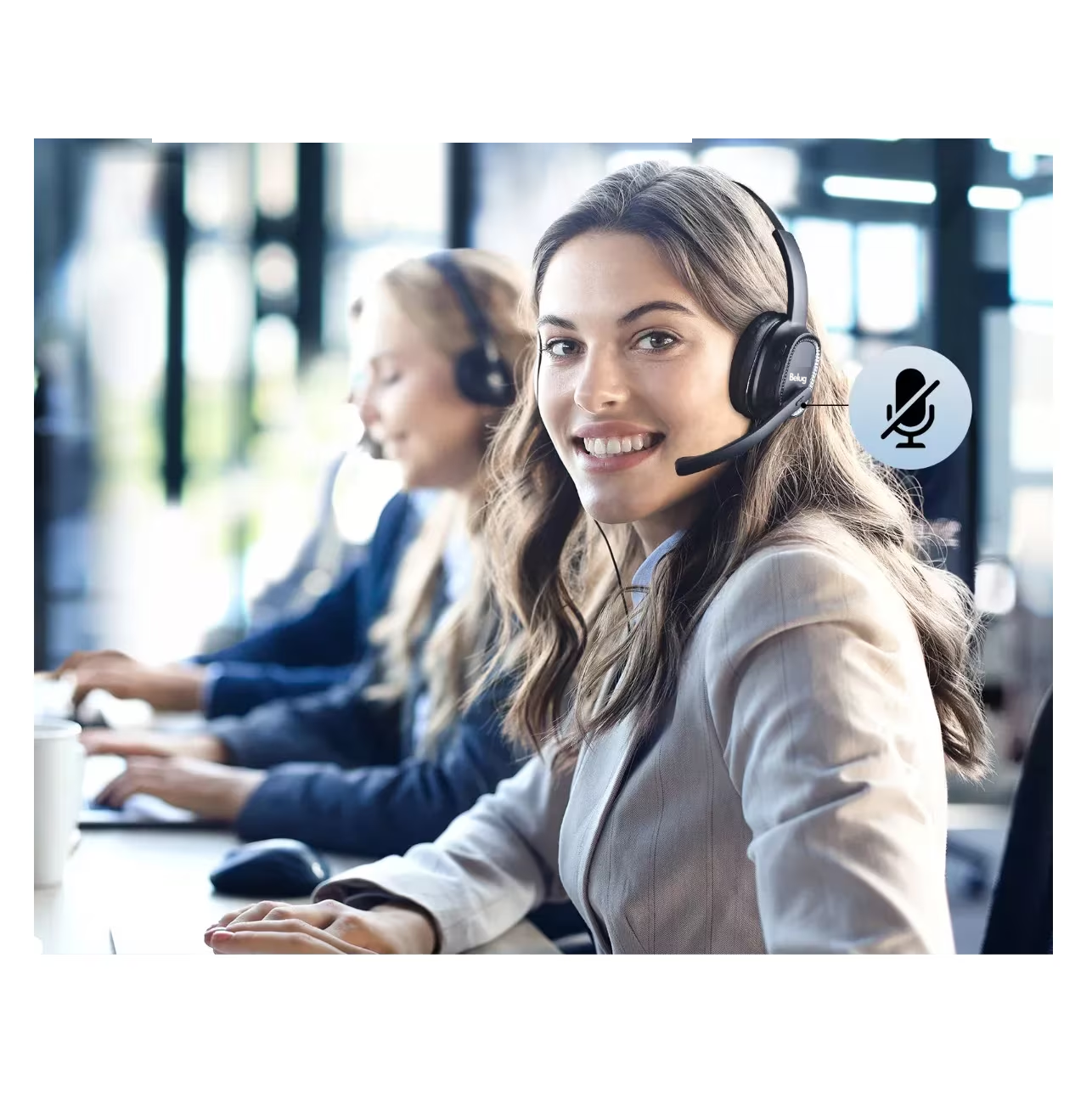 Foto 4 pulgar | Auriculares Belug con Bluetooth Negro