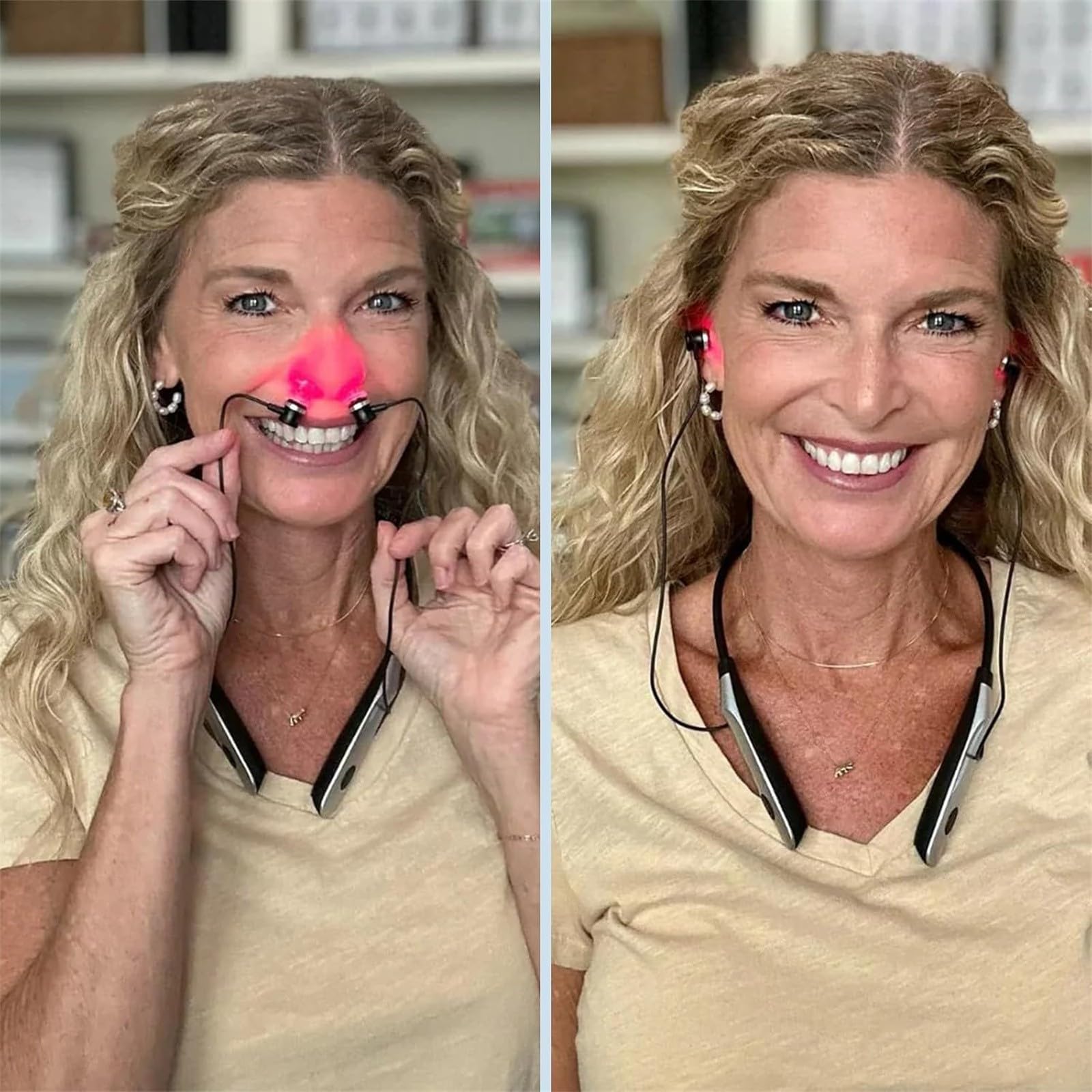 Foto 5 pulgar | Dispositivo De Terapia De Luz Roja Que Se Lleva En El Cuello Para Mayor Comodidad Del Oído - Venta Internacional.