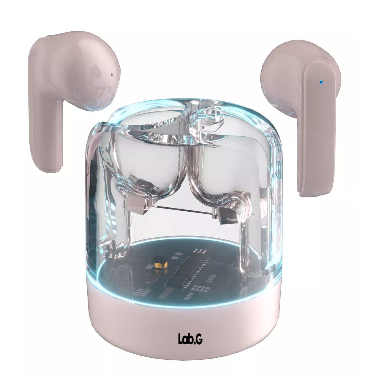 Foto 2 pulgar | Audífonos Inalámbricos A13 Bluetooth 5.3 Rgb Rosa Transparente