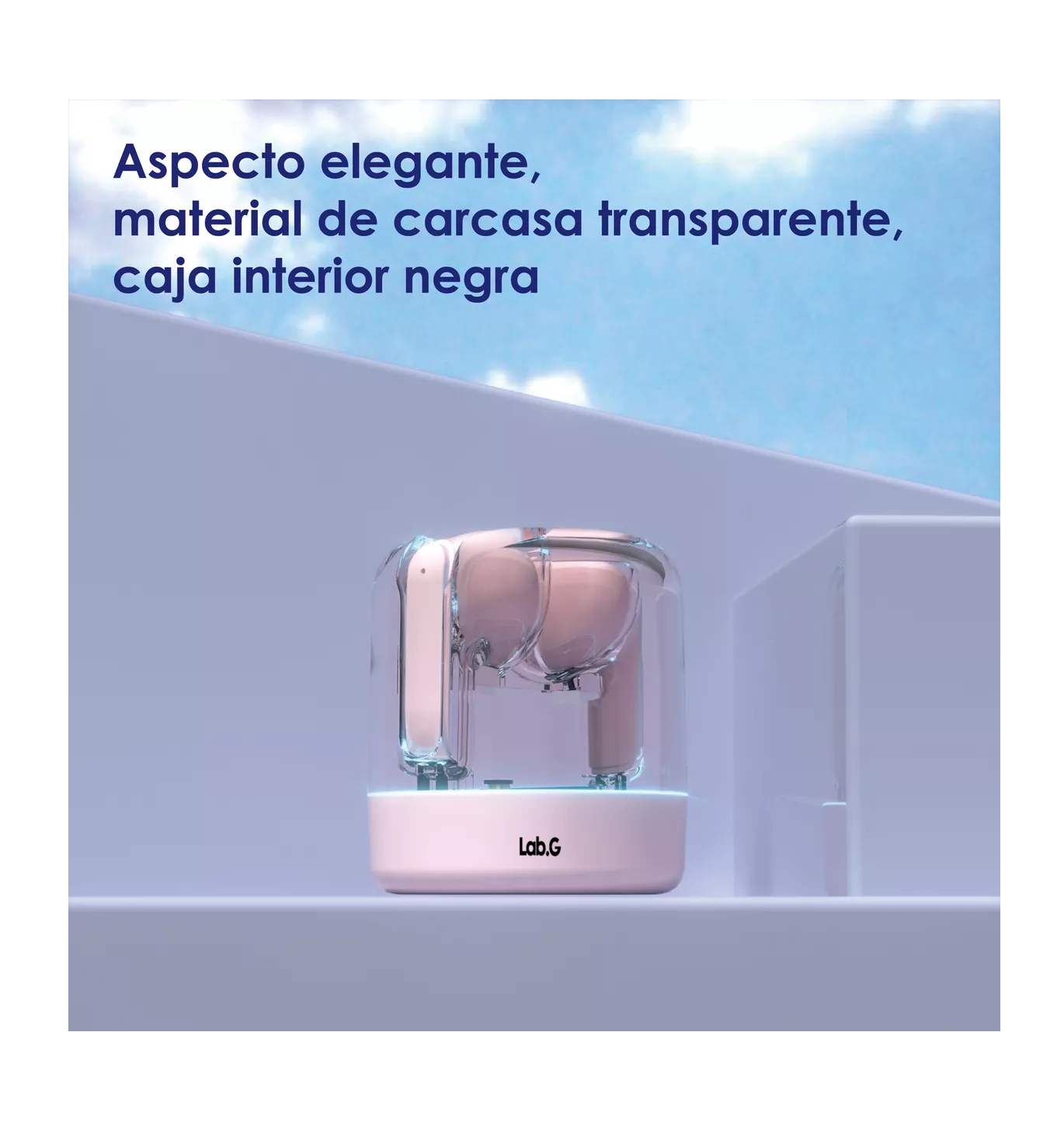 Foto 4 pulgar | Audífonos Inalámbricos A13 Bluetooth 5.3 Rgb Rosa Transparente