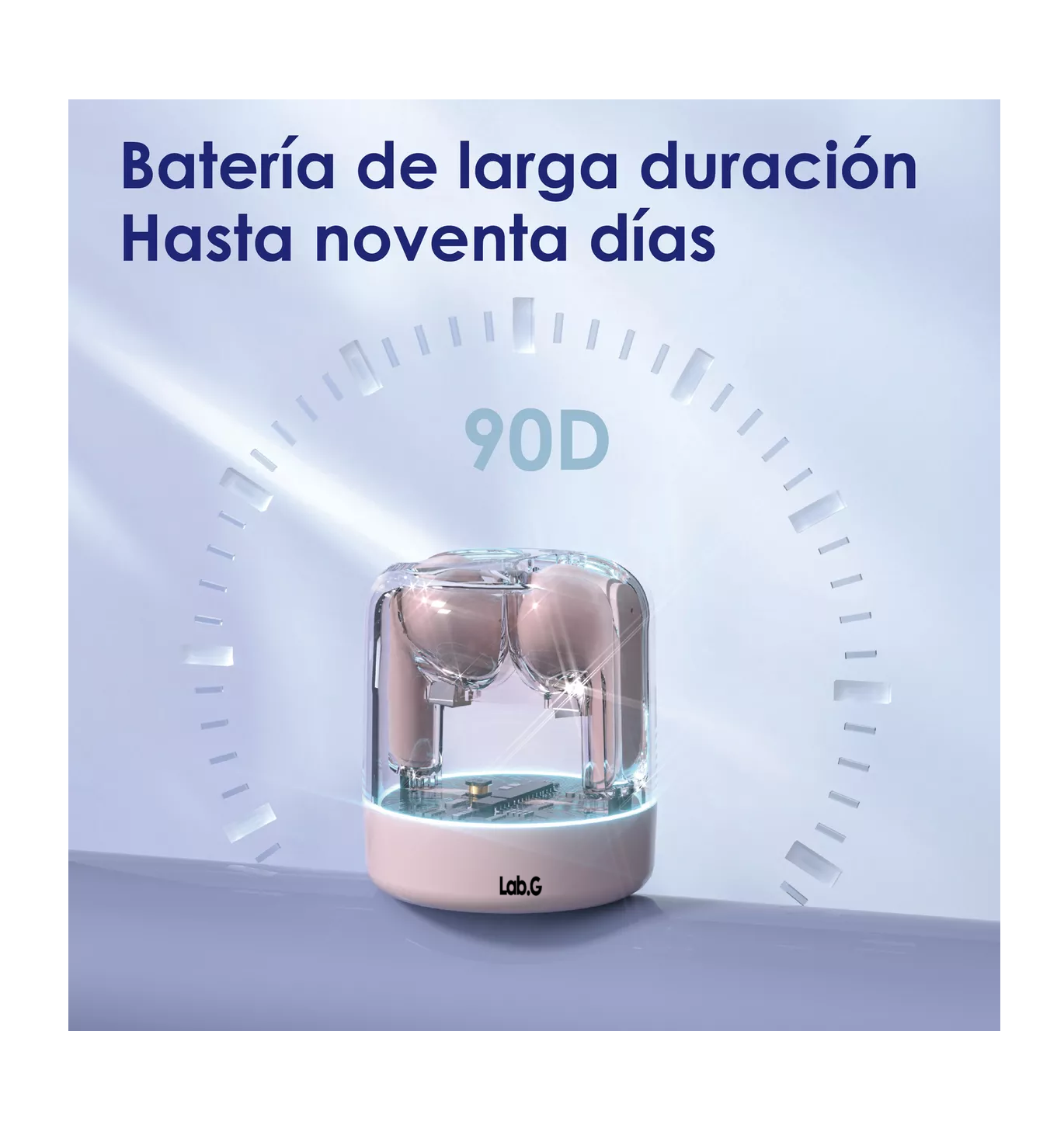 Foto 5 pulgar | Audífonos Inalámbricos A13 Bluetooth 5.3 Rgb Rosa Transparente