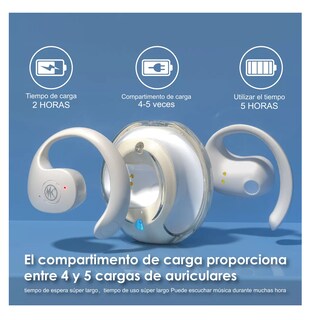Foto 4 | Auriculares Deportivos Bluetooth Lab.g Con Oreja Colgante Beige