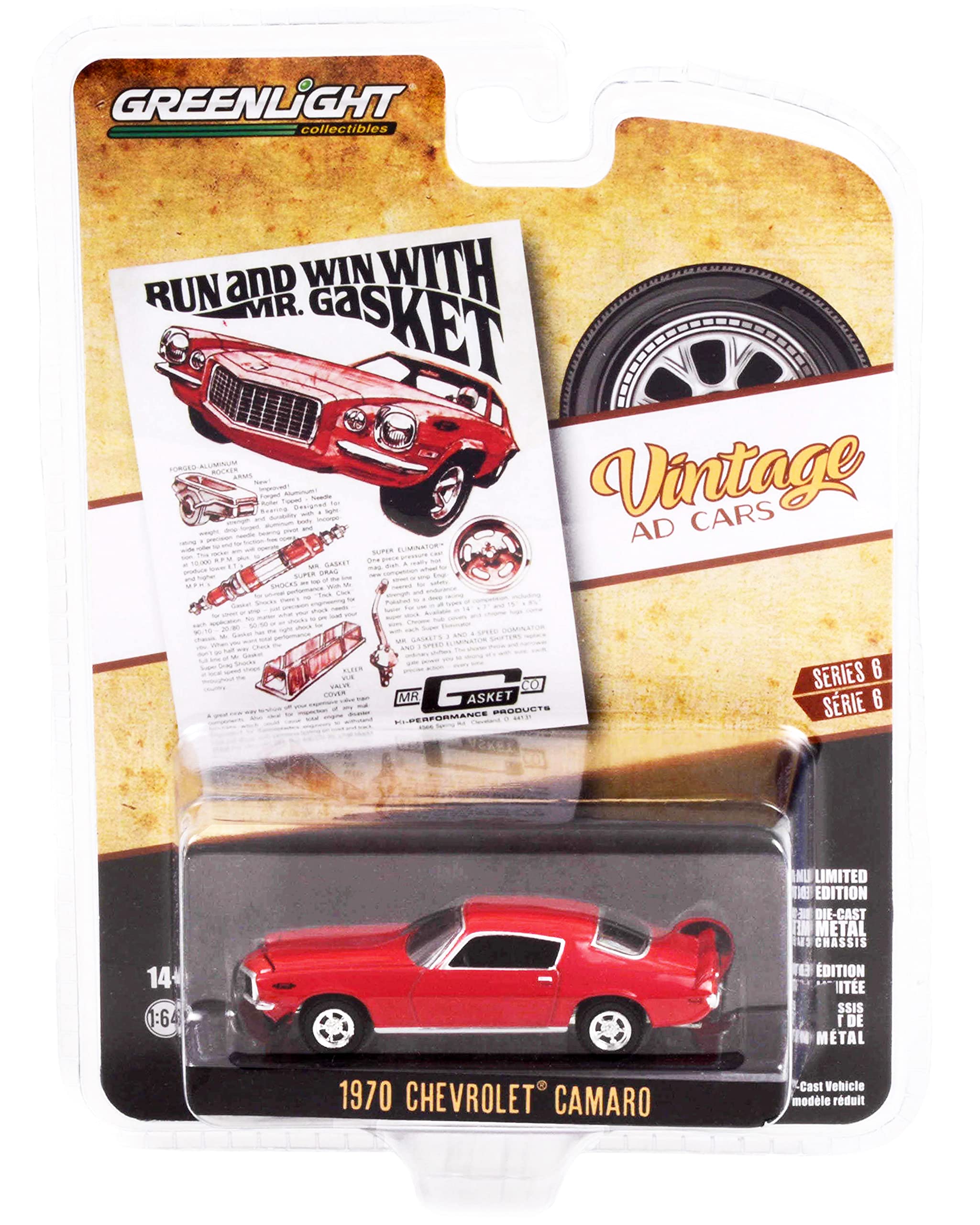 Foto 1 | Maqueta De Coche Fundido A Presión Greenlight 1970 Chevy Camaro 1/64 - Venta Internacional.
