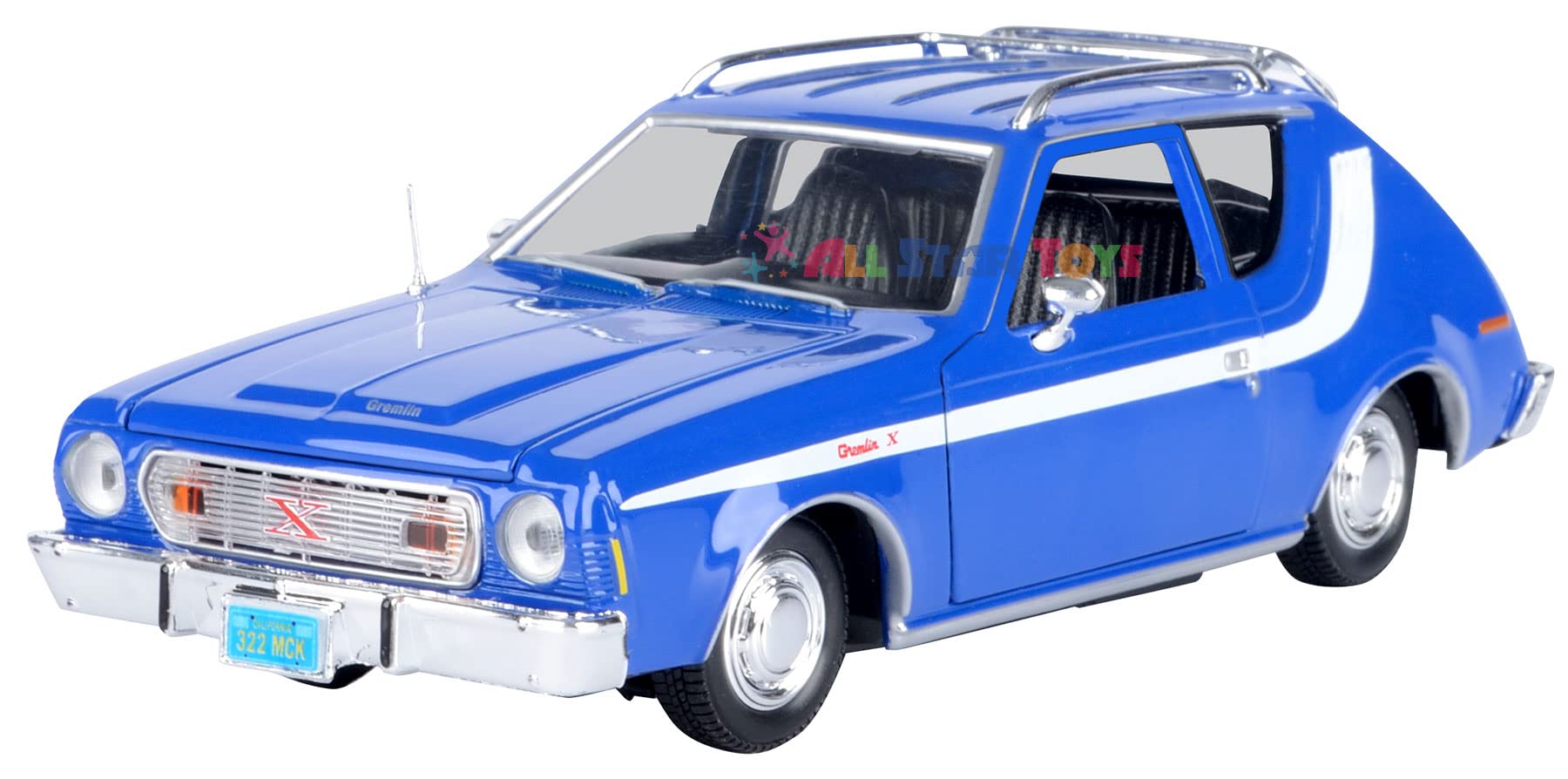 Foto 3 pulgar | Maqueta De Coche Fundido A Presión Motormax 1974 Amc Gremlin X Escala 1:24 Azul - Venta Internacional.
