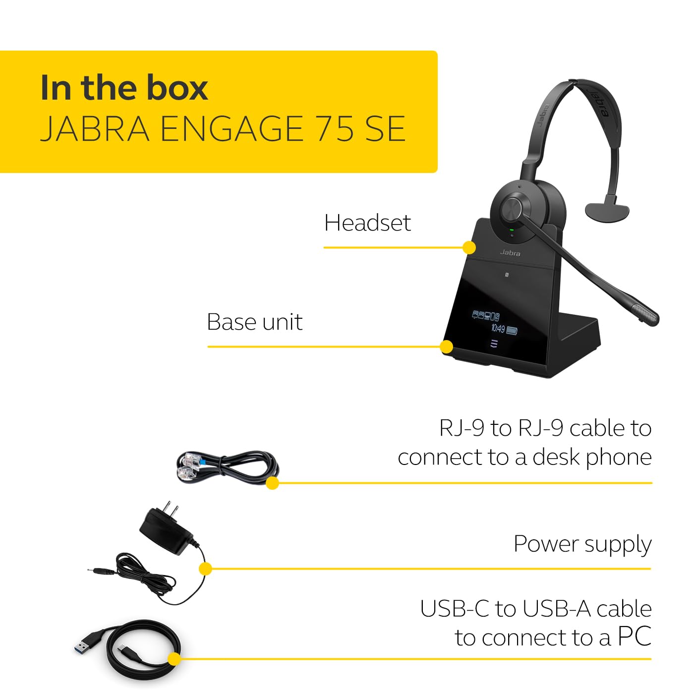 Foto 7 pulgar | Auriculares Inalámbricos Jabra Engage 75 Se (segunda Edición) Negros - Venta Internacional.
