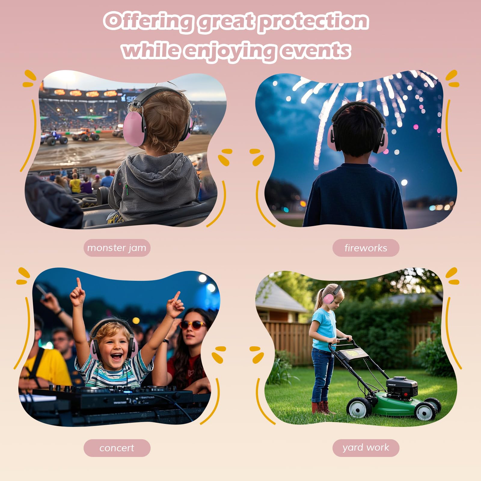Foto 7 pulgar | Auriculares Con Cancelación De Ruido Procase Para Niños Pequeños - Venta Internacional.