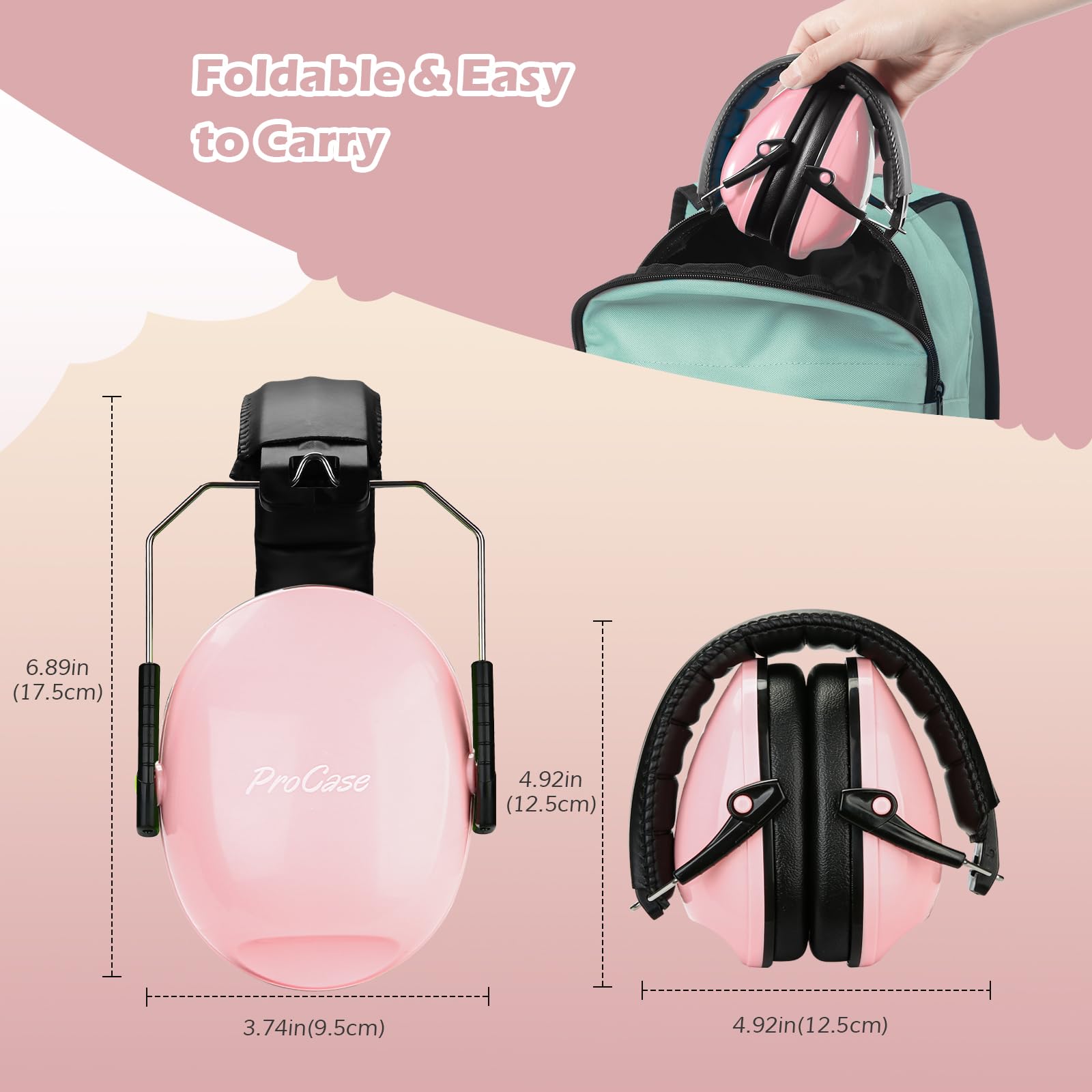 Foto 8 pulgar | Auriculares Con Cancelación De Ruido Procase Para Niños Pequeños - Venta Internacional.