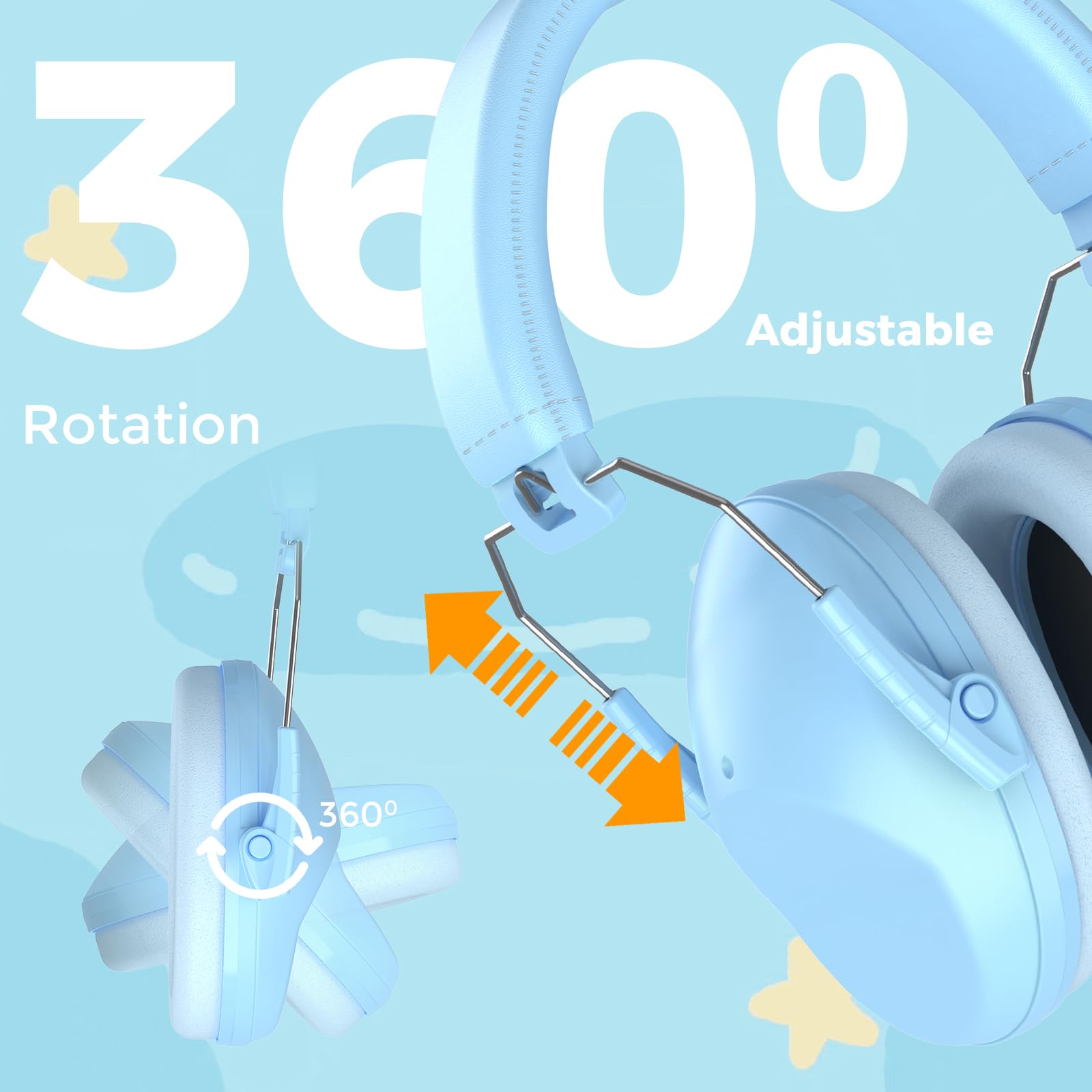 Foto 4 pulgar | Auriculares Con Cancelación De Ruido Procase Kids Skyblue - Venta Internacional.