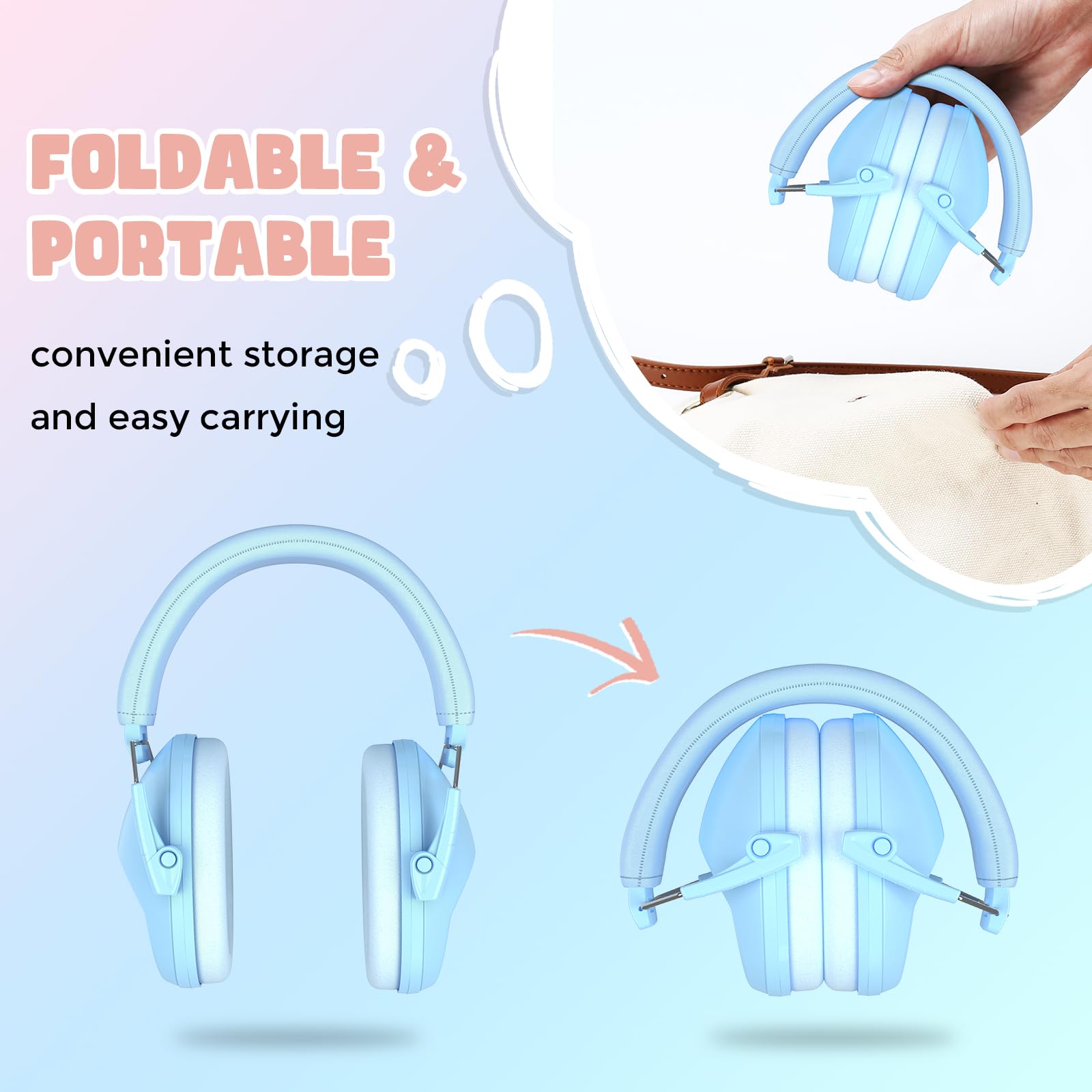Foto 4 | Auriculares Con Cancelación De Ruido Procase Kids Skyblue - Venta Internacional.