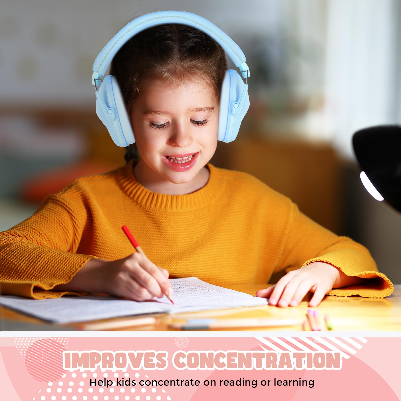 Foto 5 | Auriculares Con Cancelación De Ruido Procase Kids Skyblue - Venta Internacional.