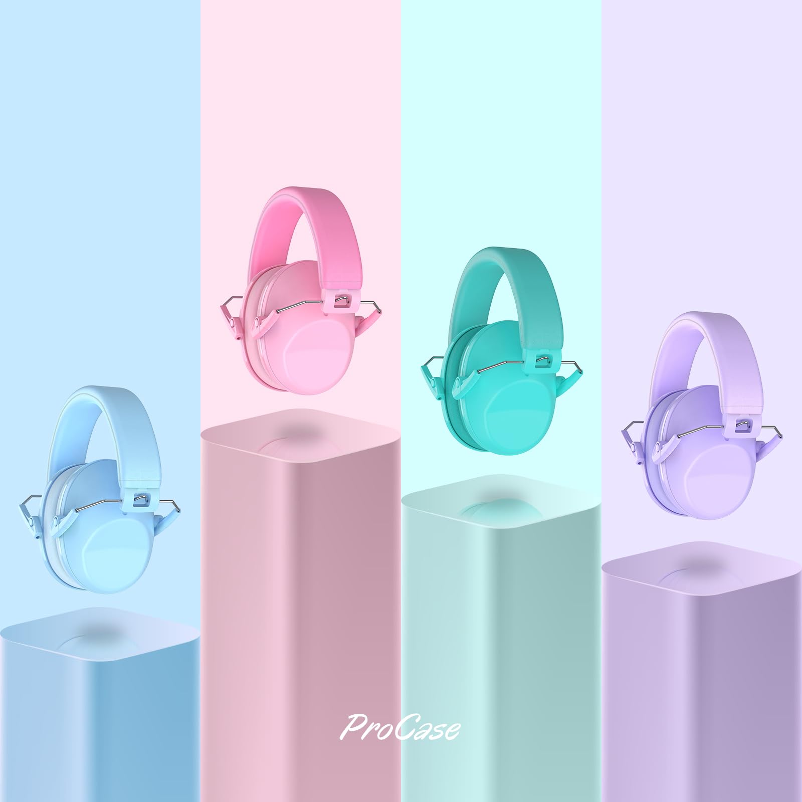 Foto 8 pulgar | Auriculares Con Cancelación De Ruido Procase Kids Skyblue - Venta Internacional.