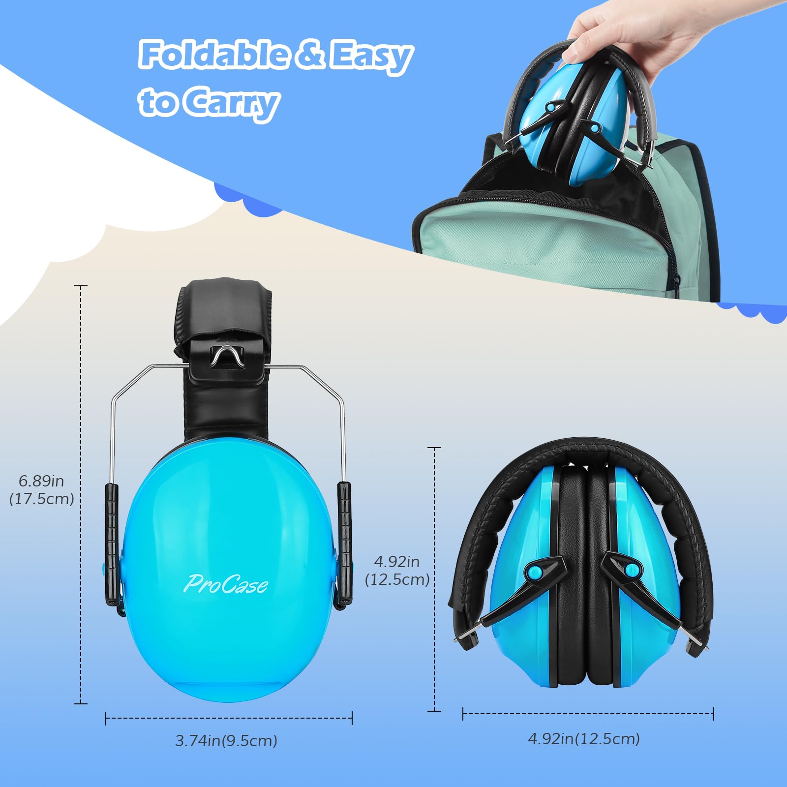 Foto 7 | Auriculares Con Cancelación De Ruido Procase Para Niños Pequeños, Paquete De 2 - Venta Internacional.