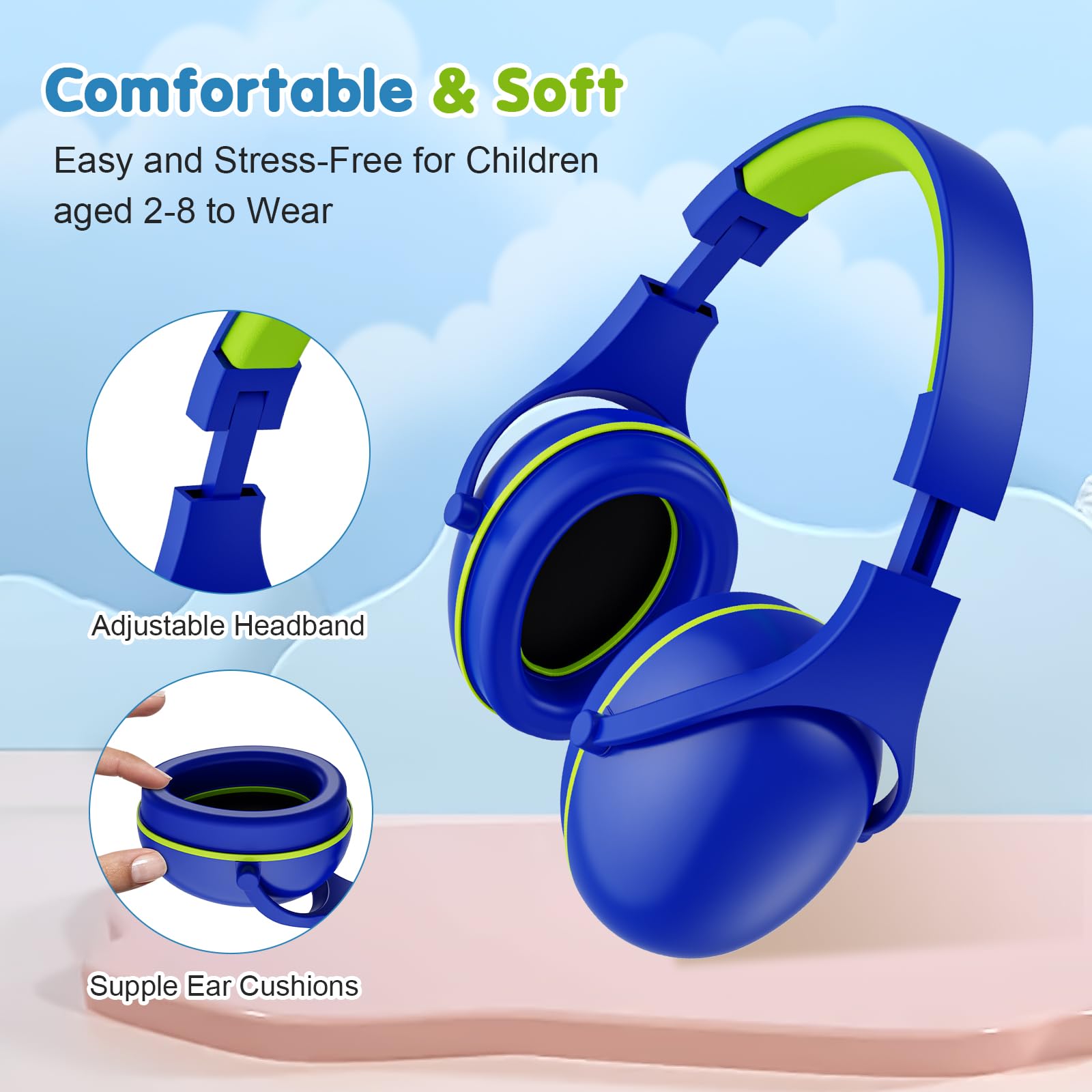 Foto 4 pulgar | Auriculares Con Cancelación De Ruido Procase Para Niños De 2 A 8 Años, Paquete De 2 - Venta Internacional.