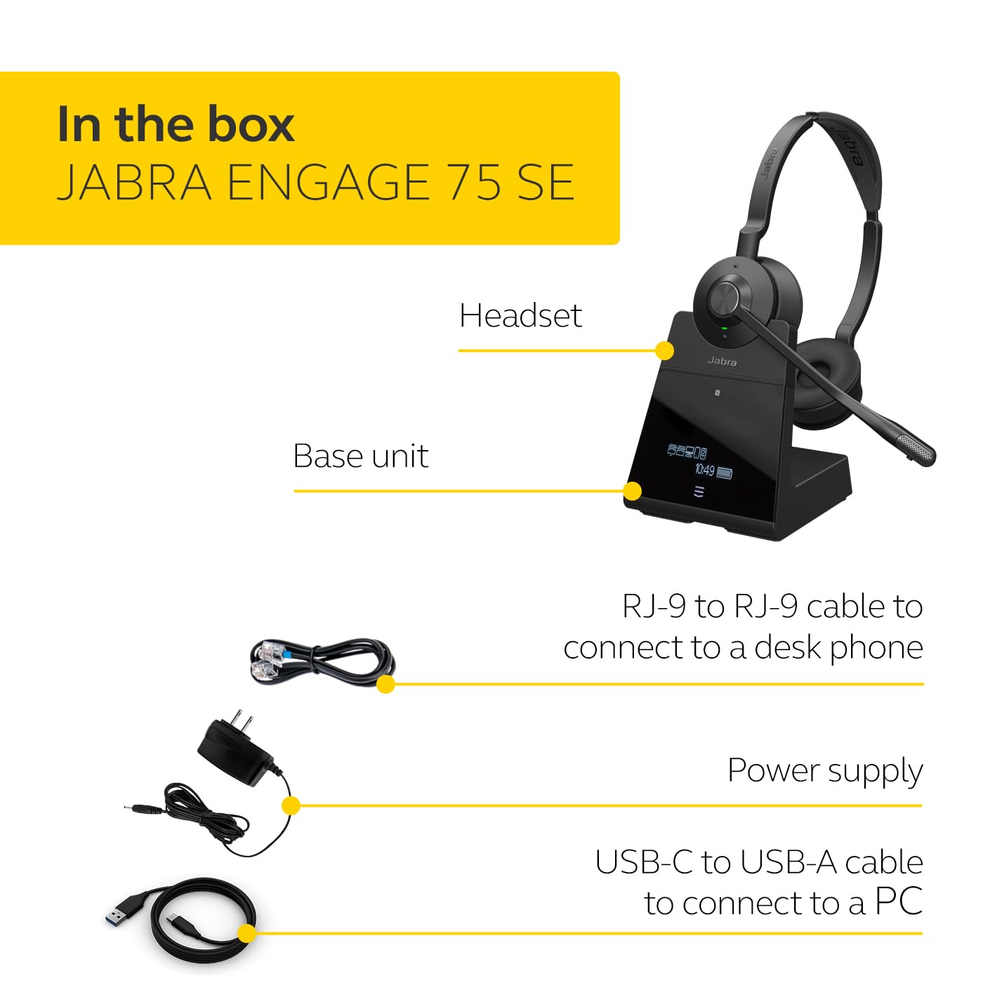 Foto 7 pulgar | Auriculares Inalámbricos Jabra Engage 75 Se (segunda Edición) Negros - Venta Internacional.