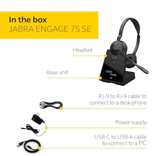 Foto 6 | Auriculares Inalámbricos Jabra Engage 75 Se (segunda Edición) Negros - Venta Internacional.