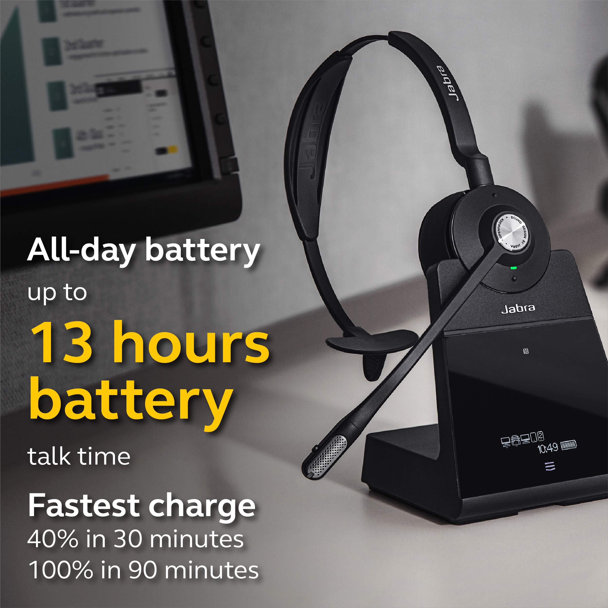 Foto 6 pulgar | Auriculares Inalámbricos Jabra Engage 65 Mono Con Micrófono Con Cancelación De Ruido - Venta Internacional.