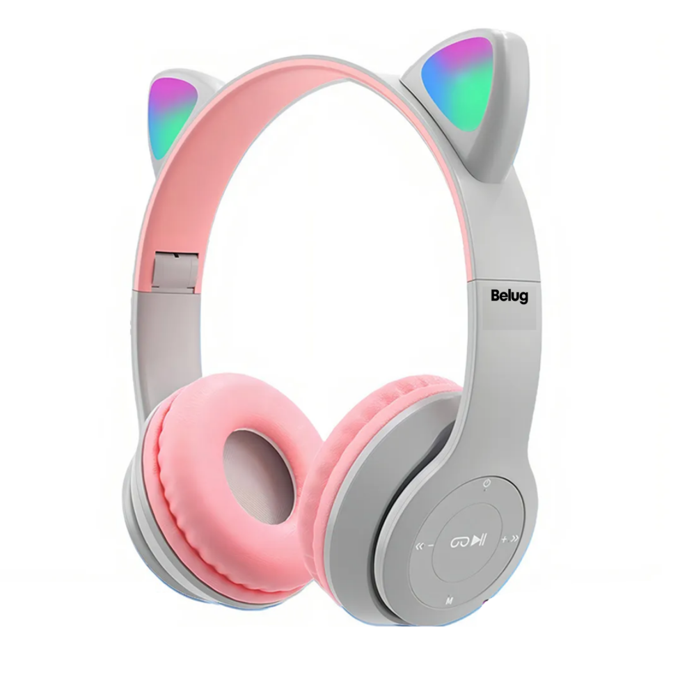 Foto 2 pulgar | Audífonos Gamer Inalámbricos Belug  Rosa Gris