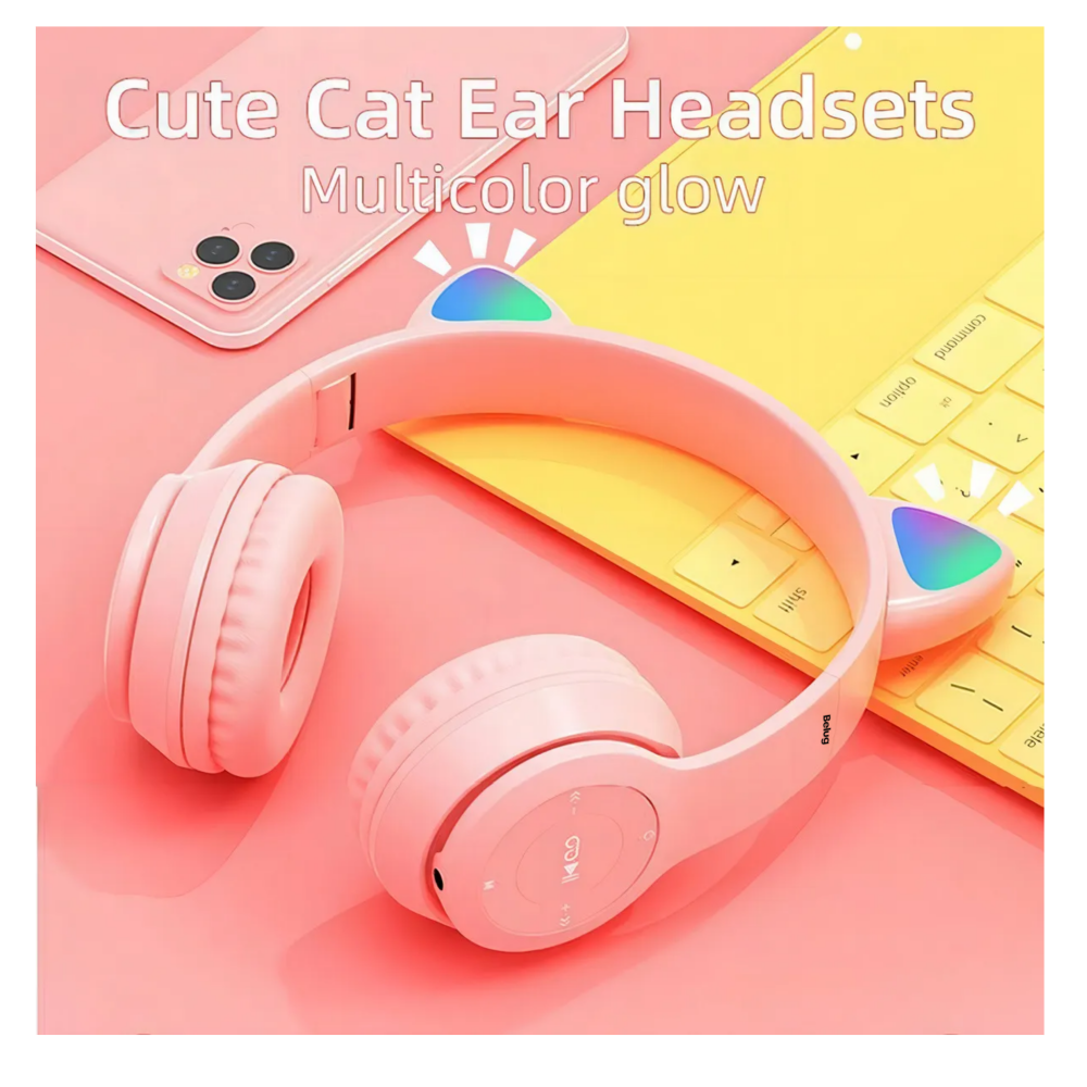 Foto 3 pulgar | Audífonos Gamer Inalámbricos Belug  Rosa Gris