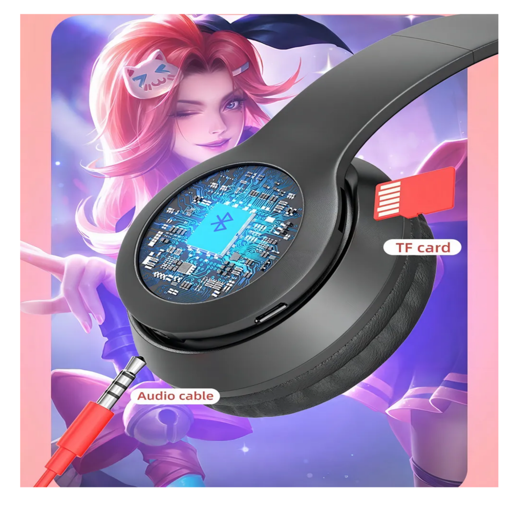 Foto 5 pulgar | Audífonos Gamer Inalámbricos Belug  Rosa Gris