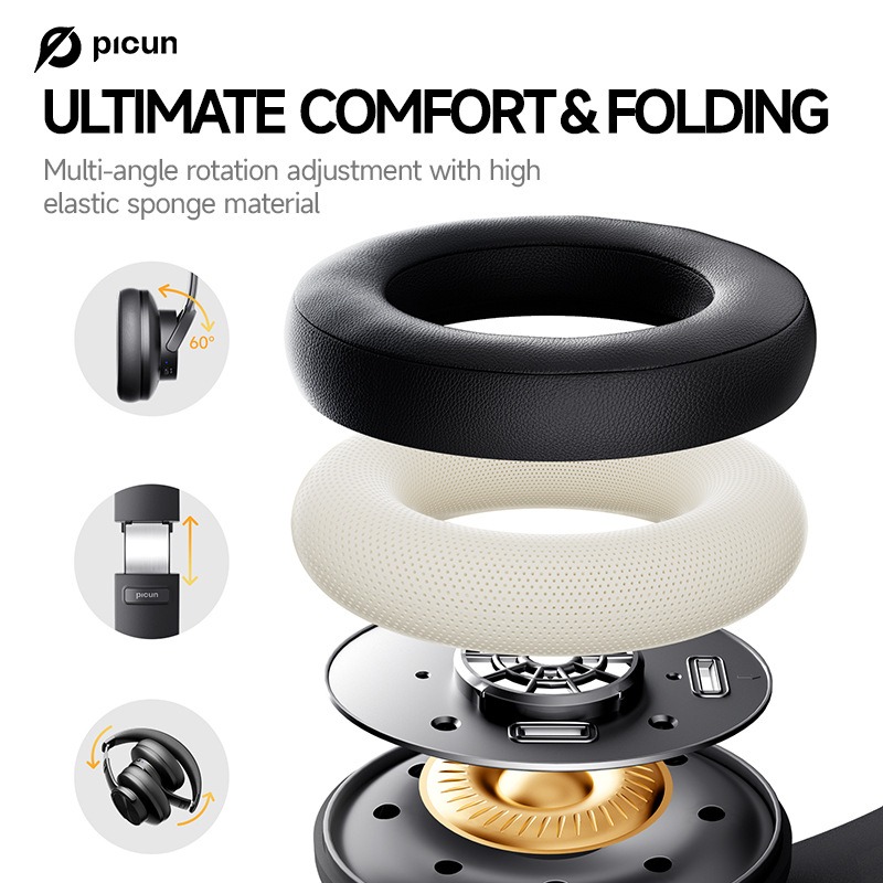 Foto 5 | Auriculares Bluetooth Picun B8 Touch Control Con Batería De 80 H - Venta Internacional.
