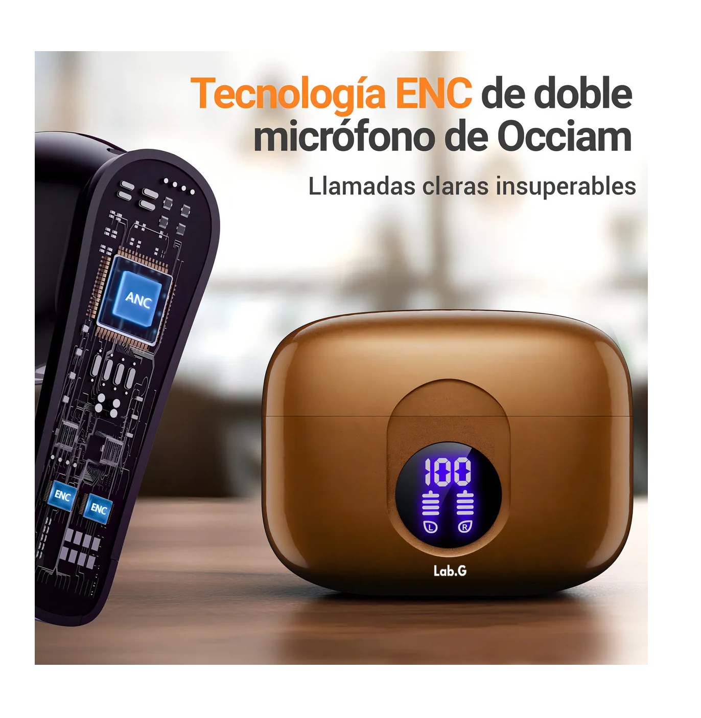 Foto 6 pulgar | Audífonos Inalámbricos Bluetooth Dorado