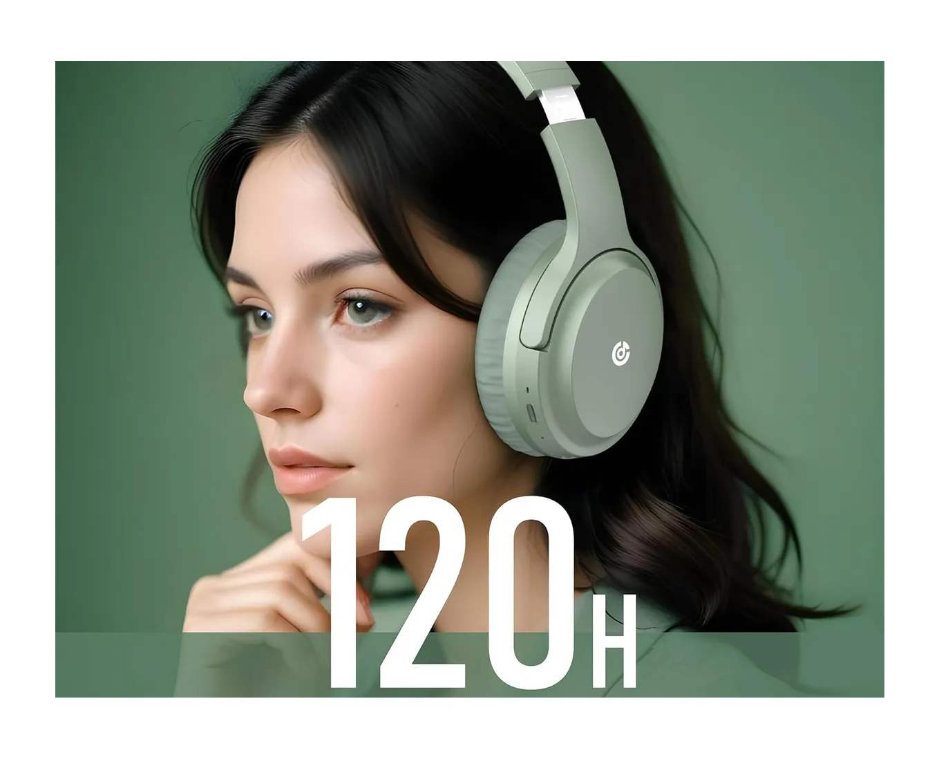 Foto 4 pulgar | Auriculares Diadema Inalámbricos Bluetooth Con Microfono120h Verdes