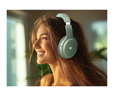 Foto 5 | Auriculares Diadema Inalámbricos Bluetooth Con Microfono120h Verdes