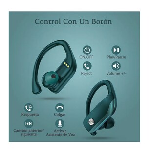Foto 2 | Auriculares In-ear Con Micrófono Y Dobles Pantallas Led Green