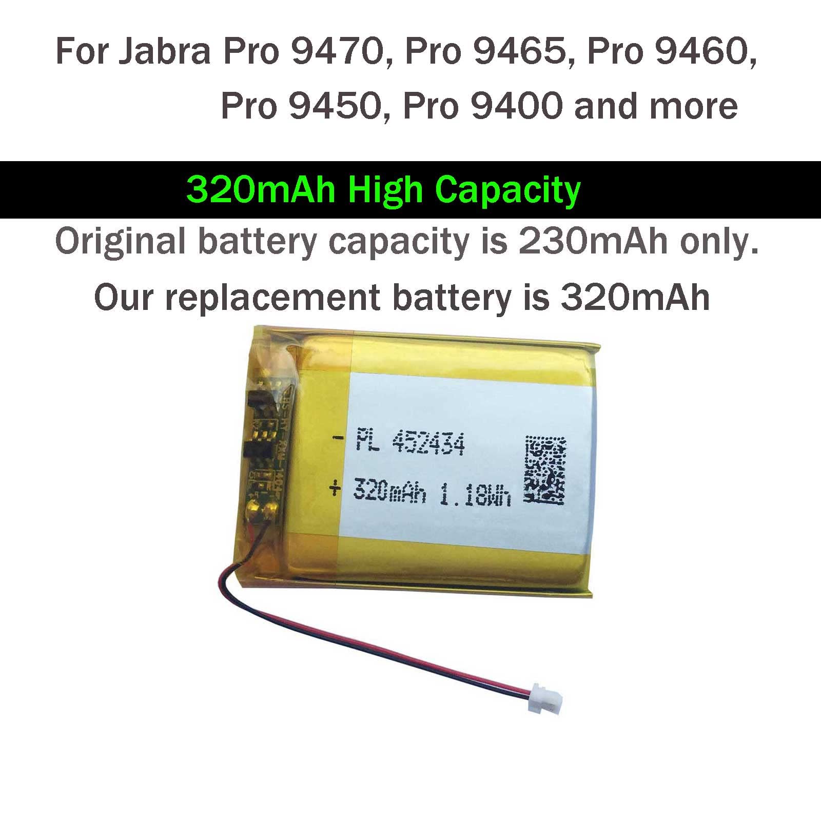 Foto 3 pulgar | Batería De Repuesto Alikes 320mah Ahb412434pj Para Jabra - Venta Internacional.