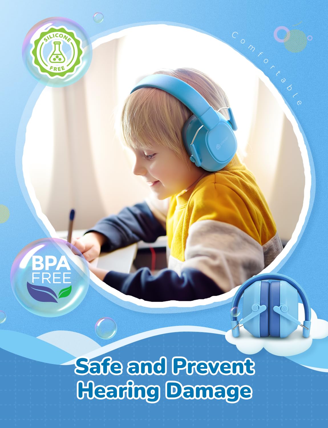 Foto 4 pulgar | Auriculares Con Cancelación De Ruido Iclever Em01 Para Niños/adultos - Venta Internacional.