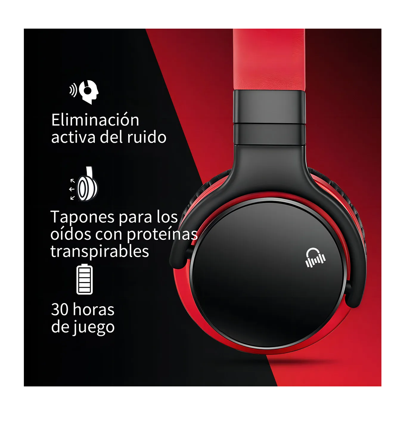 Foto 3 pulgar | Auricular Inalámbrico E7c Bluetooth 5.0 Rojo