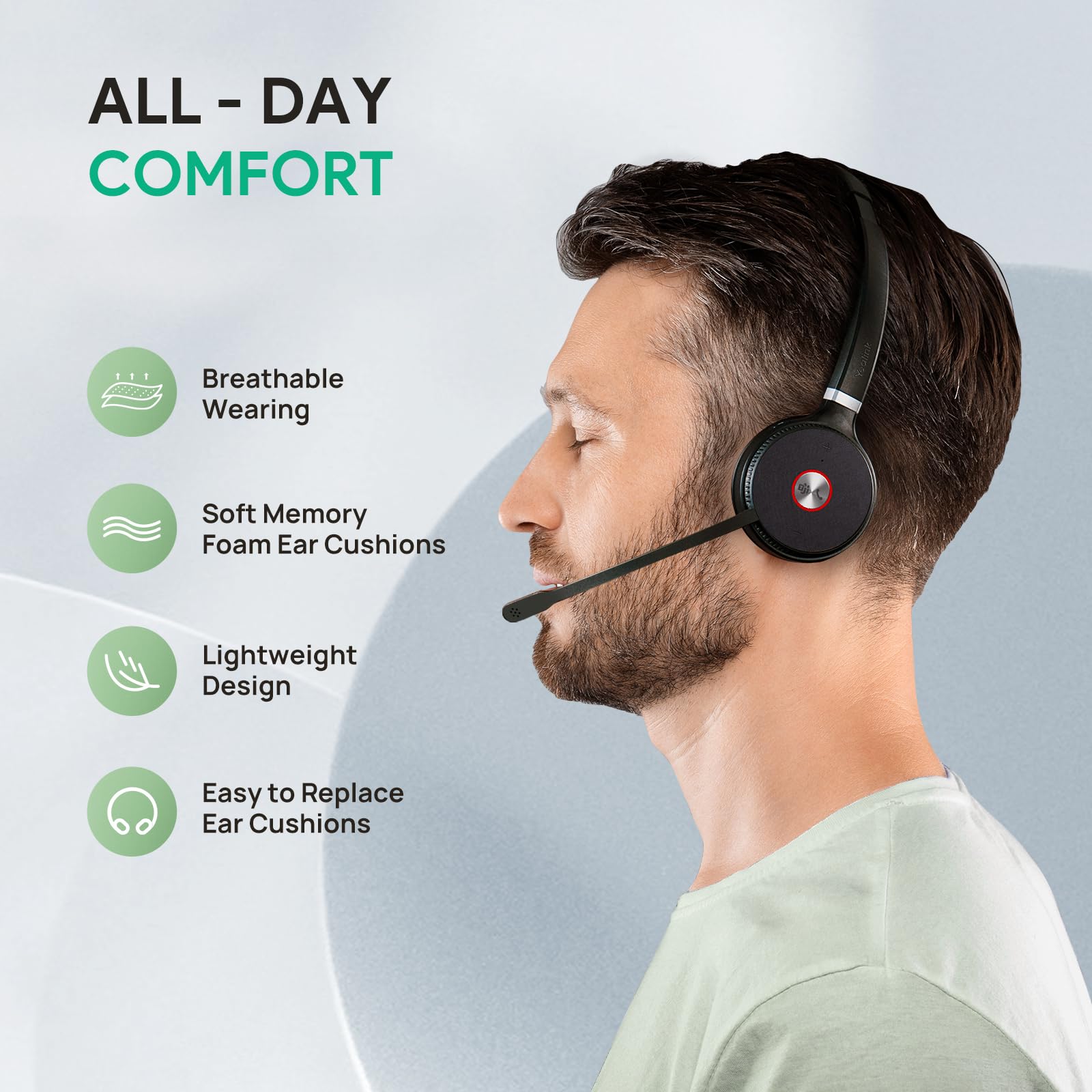 Foto 5 pulgar | Auriculares Inalámbricos Yealink Wh62 Dual Teams Dect De Alcance 160 M - Venta Internacional.
