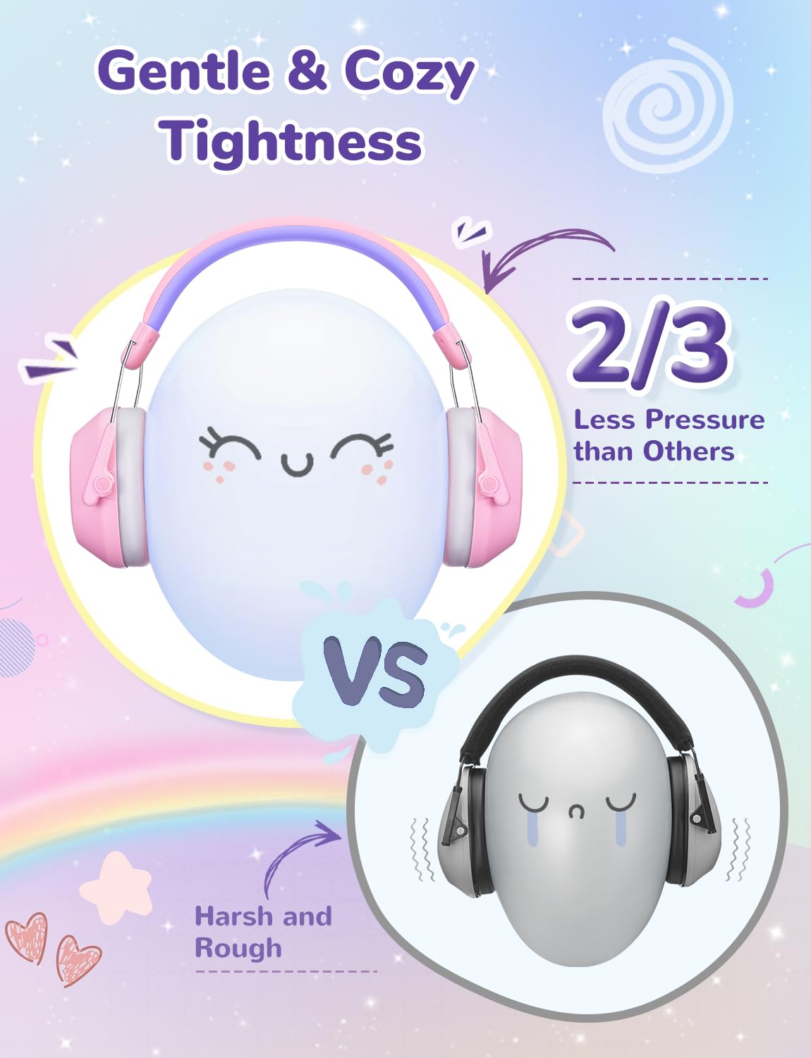 Foto 5 pulgar | Auriculares Con Reducción De Ruido Iclever Em01 Para Niños Rainbow - Venta Internacional.