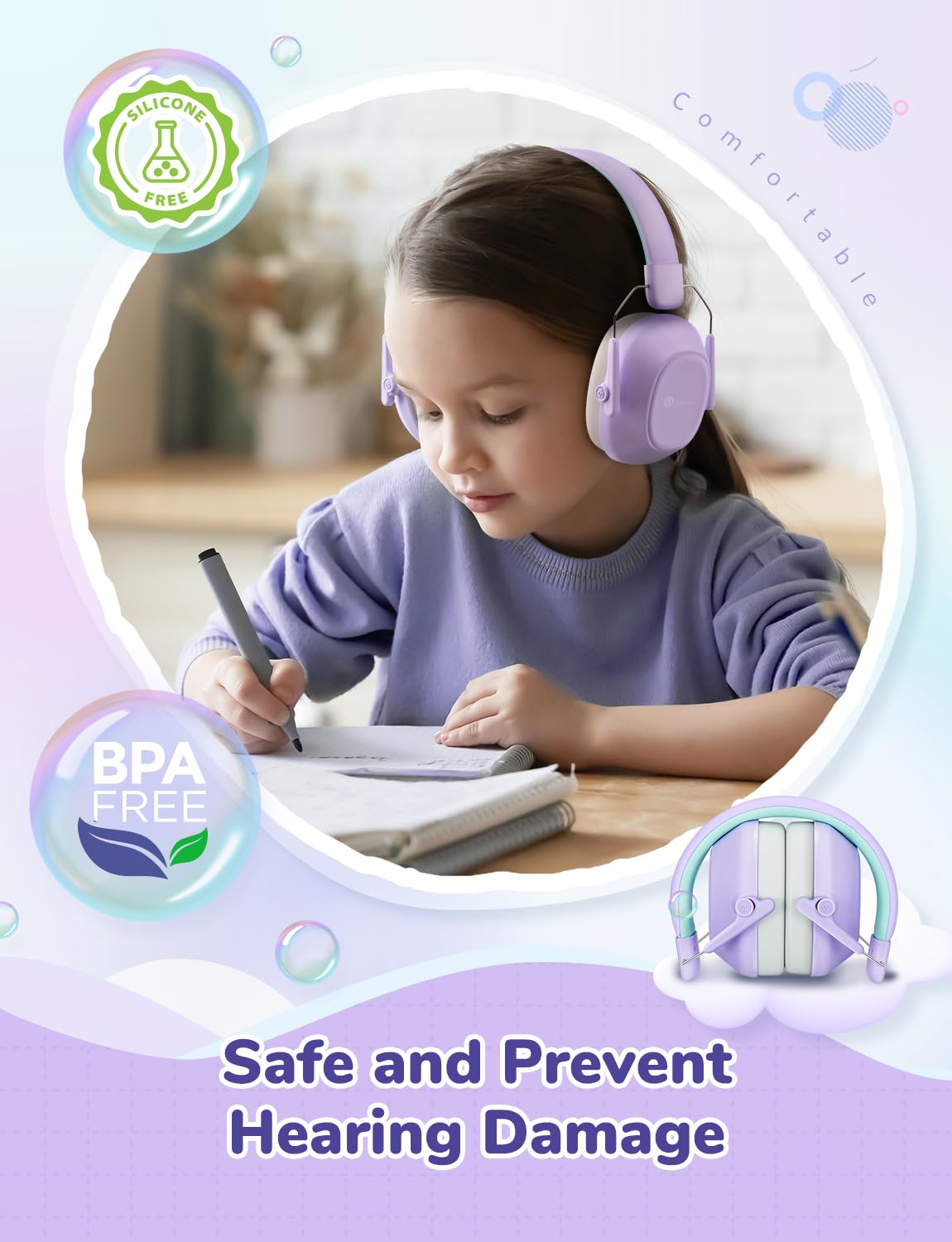 Foto 4 pulgar | Auriculares Con Cancelación De Ruido Iclever Em01 Para Niños/adultos - Venta Internacional.