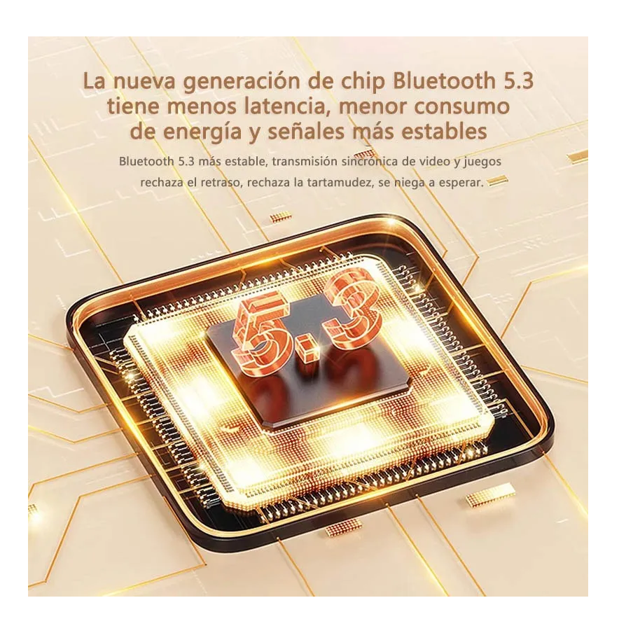 Foto 3 pulgar | Auriculares Inalámbricos Bluetooth Diadema Naranja Claro