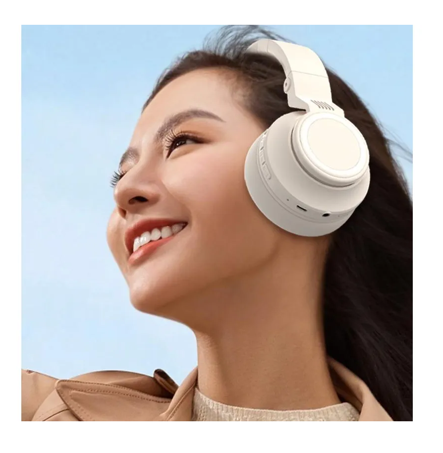 Foto 6 pulgar | Auriculares Inalámbricos Bluetooth Diadema Naranja Claro
