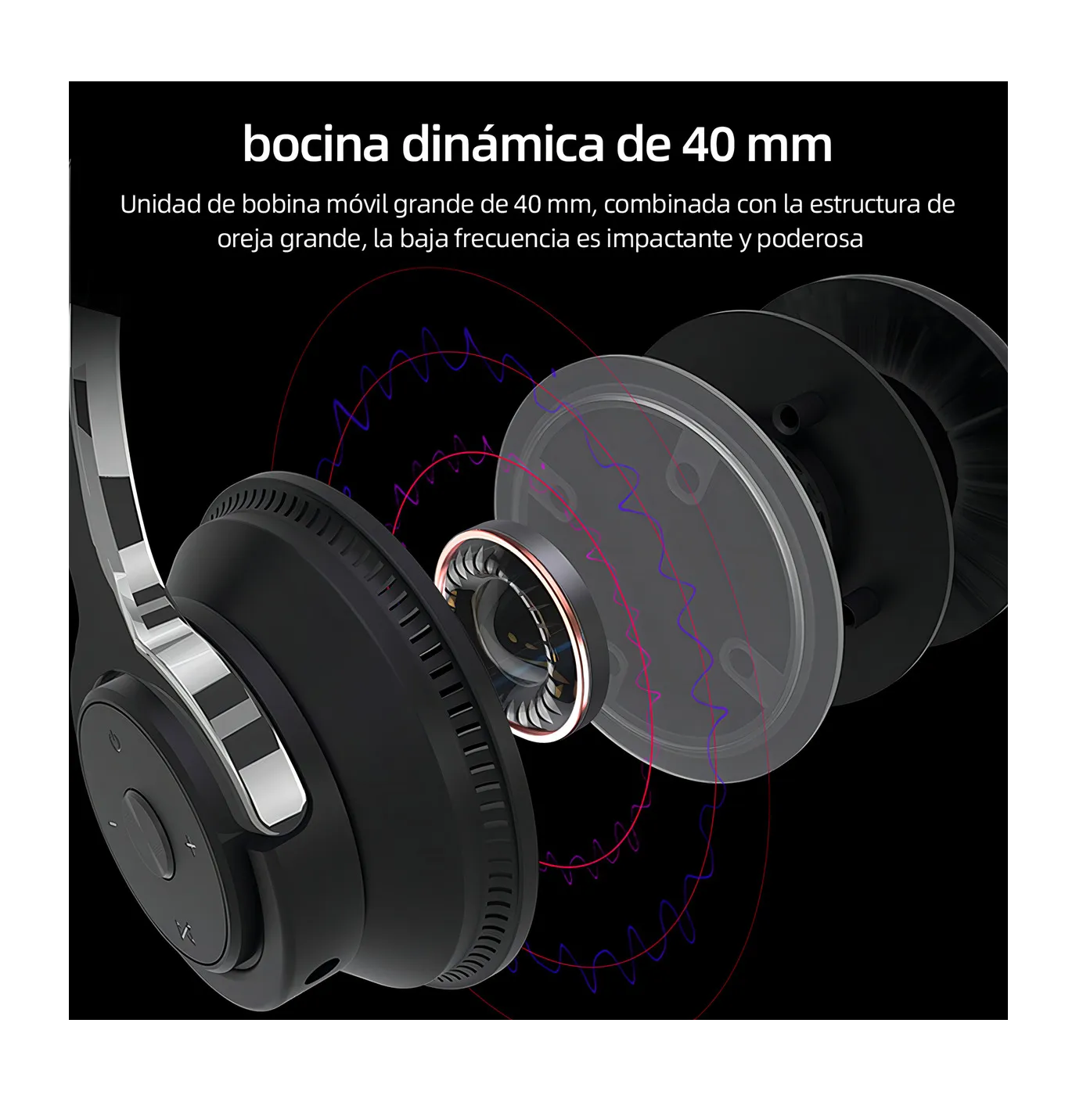 Foto 3 pulgar | Audífonos de Diadema Inalámbricos Belug