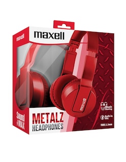 Foto 2 | Audífonos Maxell Solid2 Metalz color Rojo Alámbricos con Cable Desmontable