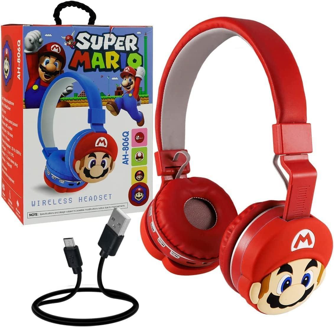 Foto 3 pulgar | Audífonos Inalámbricos Diadema Bluetooth Mario Bros color Rojo