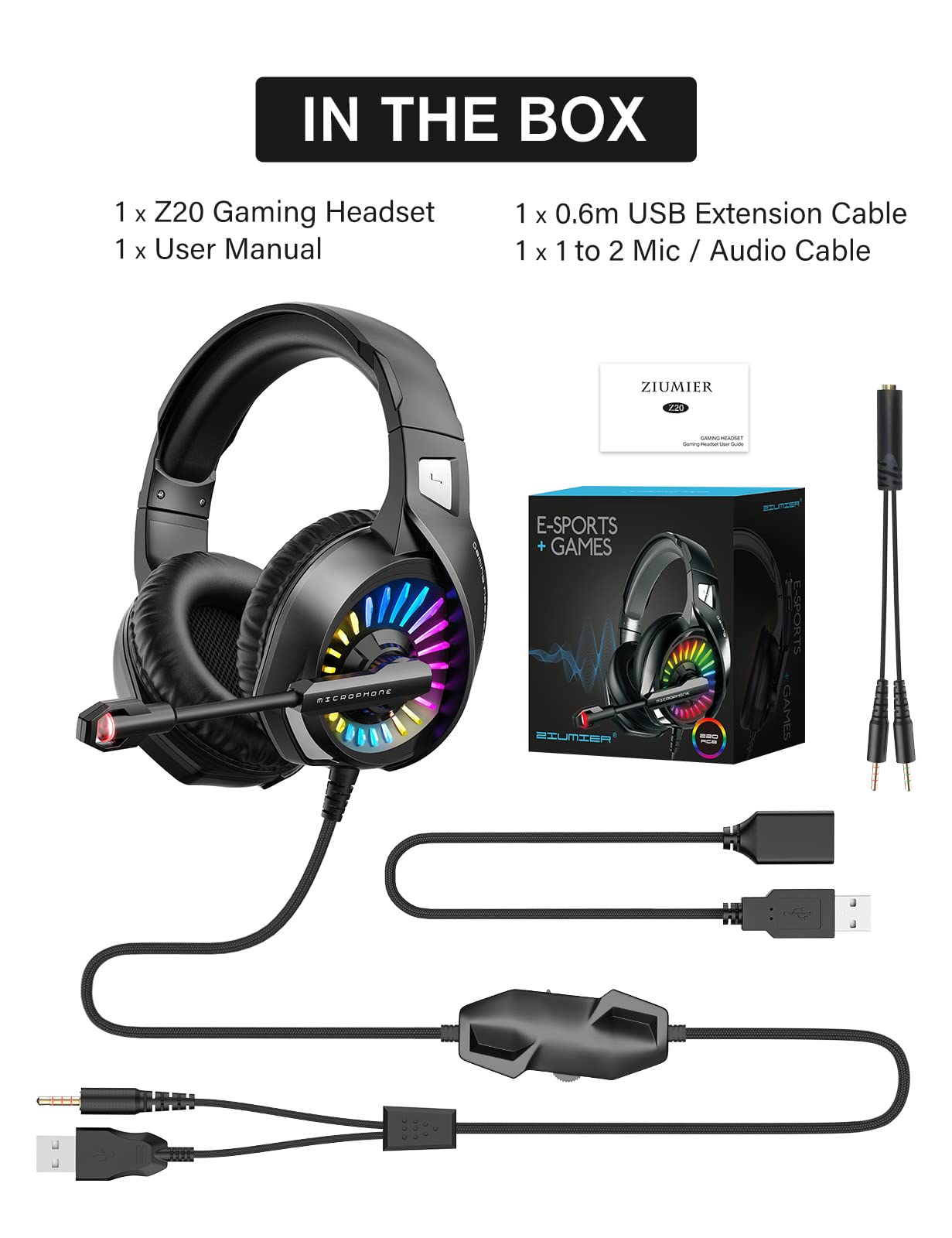 Foto 4 pulgar | Venta Internacional-Auriculares para Juegos con Cable  7.1 Luminous